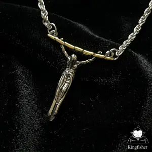 Queen Marika Elden Ring Necklace Cross Silver Chain and Pendant, Anime Fan gift, RPG fan, Pendant Necklace