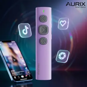 Bluetooth Page Turner for E-Ink, iPhone/iPad/Android & Tablet, One-Click Remote for Reading, Video & Music, Quiet Silicone Buttons, USB-C Rechargeable, White/Green