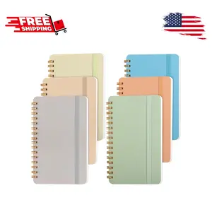 6 PCS Small Spiral Notebook 4x6, 50Sheets