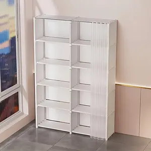 Single/Double Tier Multi-Purpose Storage Shelf, Easy to Install, 15.75/31.5 Inch Simple Garment Storage Cabinet, Dust-Proof Sundry Bookcase, Suitable for Office, Classroom, Living Room, Bedroom and Dormitory