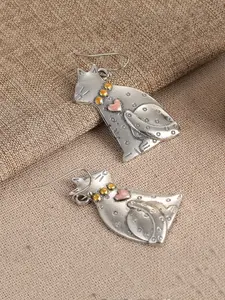 1 Pair of Creative Retro and Cute Love Cat Pendant Earrings, Creative Jewelry Gifts for Girls' Holiday Parties, The Perfect Holiday Gift