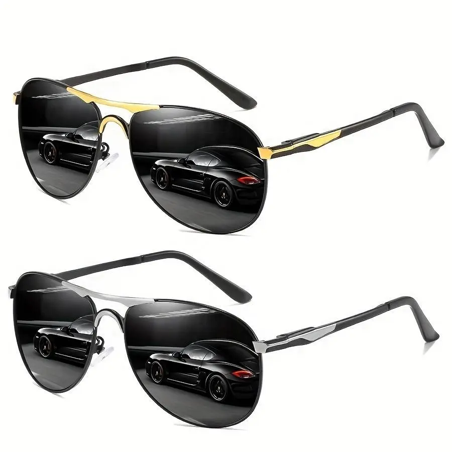 Timeless Metal Unisex Vintage Pilot Glasses for Men And Women, Luxury Brand Designer Fashion Eyewear for Driving, Traveling, And Shopping. Retro Glasses for Tourists, Anti-Glare And Anti-Reflective Eyewear for Both Genders, Old-Fashioned Non-Prescription