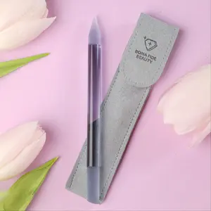 Bona Fide Beauty Glass Cuticle Pusher in Indigo - Spring Refresh For Your Nails - Gentle Manicures Nail Care At Home - 2-in-1 Tool Easy To Clean Nail Products - Natural Nail Prep Acrylic and Gel Manicure - Reusable Washable Gentle