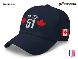Embroidered Canada Hat for Men for Women, Never 51, Its not for Sale Dad Cap , Not your 51st State, Adjustable Strap, Unisex Baseball Hat