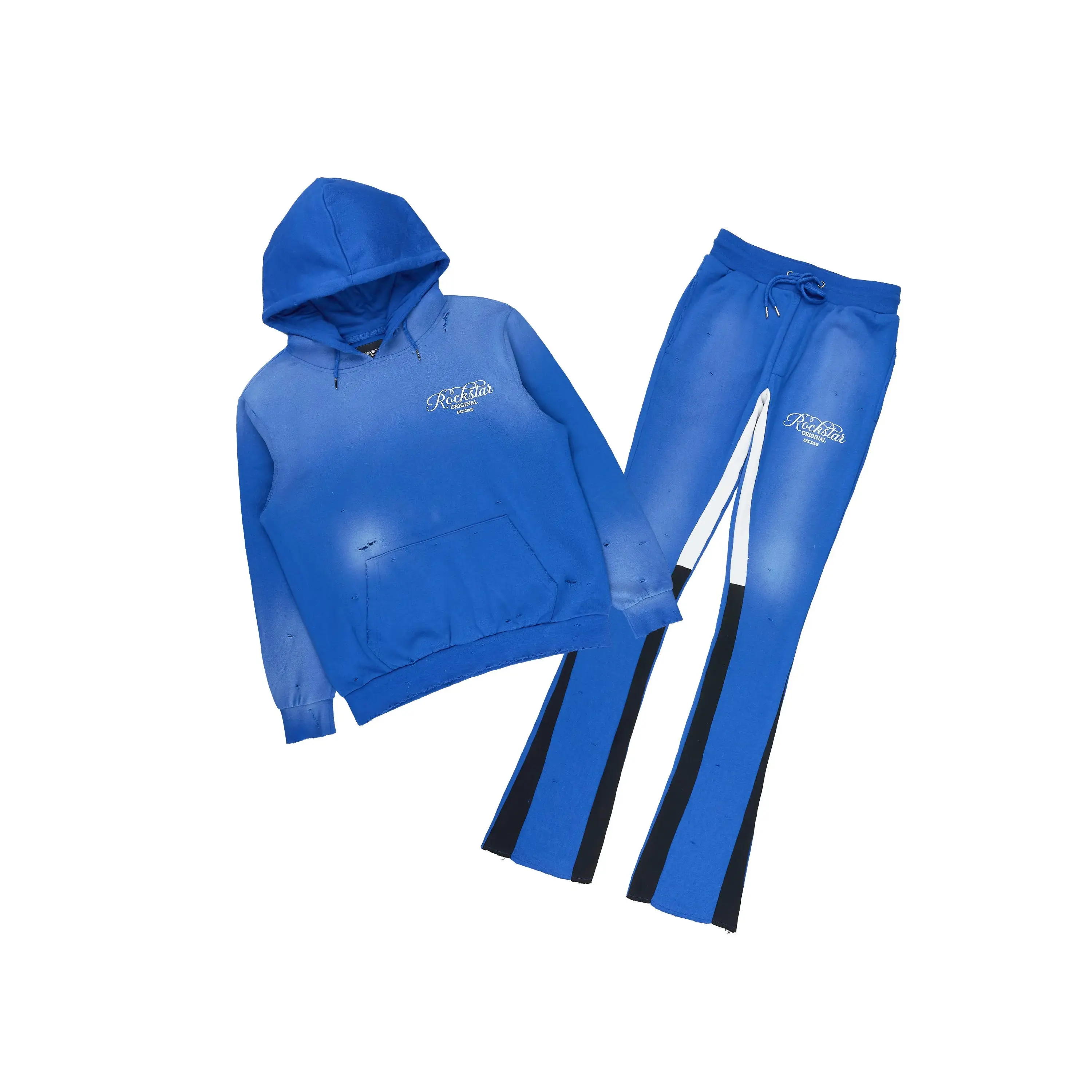 Voltage Royal Blue Hoodie/Stacked Flare Pant Track Set