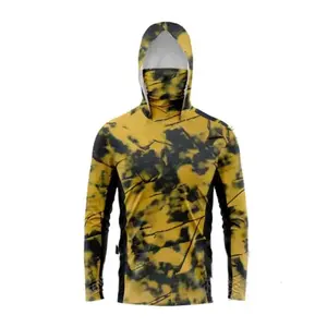 Unisex Sunscreen Fishing Hoody - Sun Protection Rash Guard with Face & Neck Coverage, Cycling/Hiking Jacket Shirt, Outdoor UV Protection Clothing for Men & Women