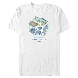 Men's Star Wars: The Mandalorian and Grogu The Child Hyperspace Snack Shack T-Shirt