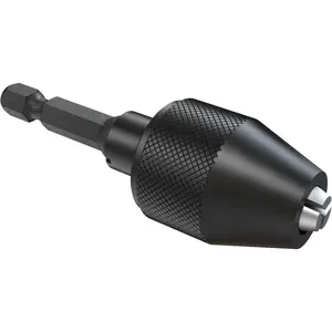- Drill Chuck Keyless Mini 3-Jaw Adapter with Quick-change 1/4" Hex Shank to Hold 1.5-6mm Alloy Black Drill Bits Milling Cutters