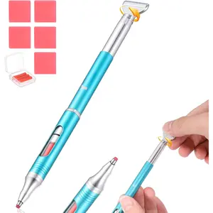 Art Pen Refillable Wax Pen for  Painting, Metal 5D  Art Accessories Pens with a Multi Placer, Blue