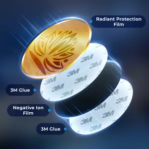 NeuroBlock EMF Defense Shield 99% EMF Protection Peel & Stick Design for Phones Routers Laptops Non Toxic 16S5G Resonator Chip