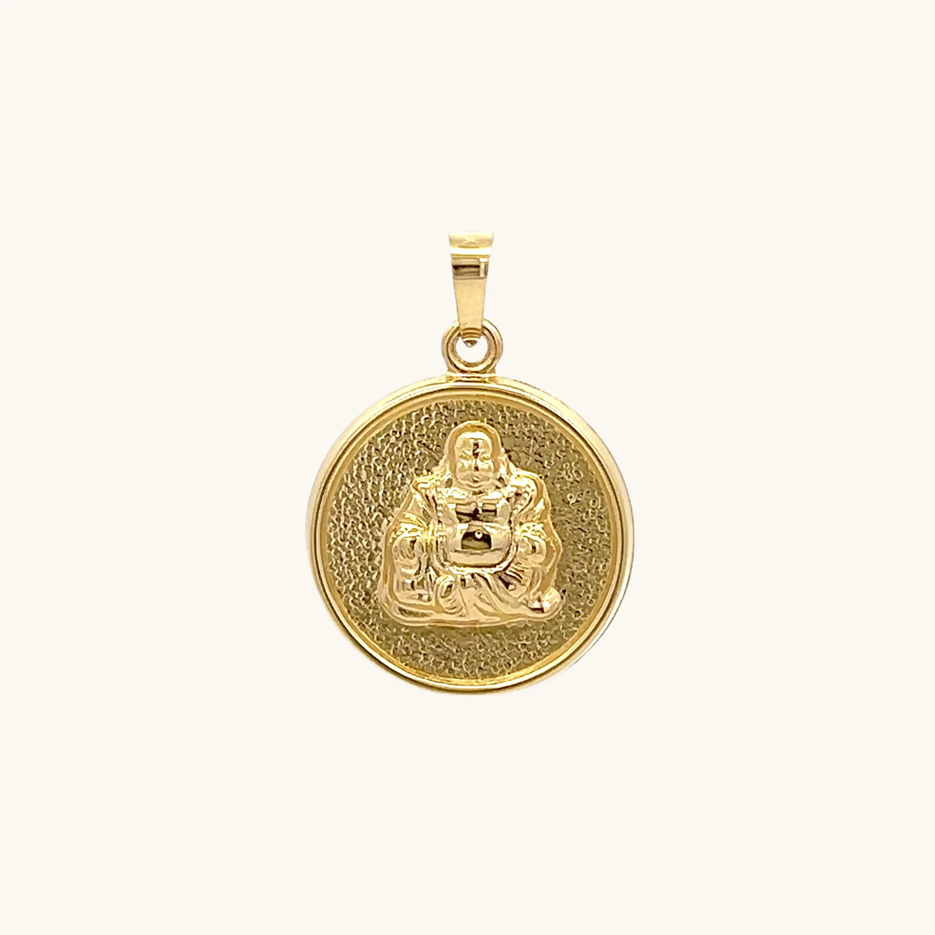 14K YELLOW GOLD BUDDHA CHARM PENDANT