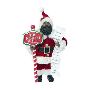 Santa's Workshop 12" Black North Pole Claus
