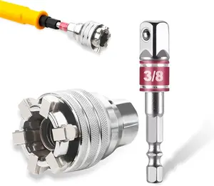 Adjustable Universal Socket Wrench, 3/8 Inch Hex Wrench Adapter Kit for Drilling and Fastening Cool Gadgets for Men Birthday Gifts