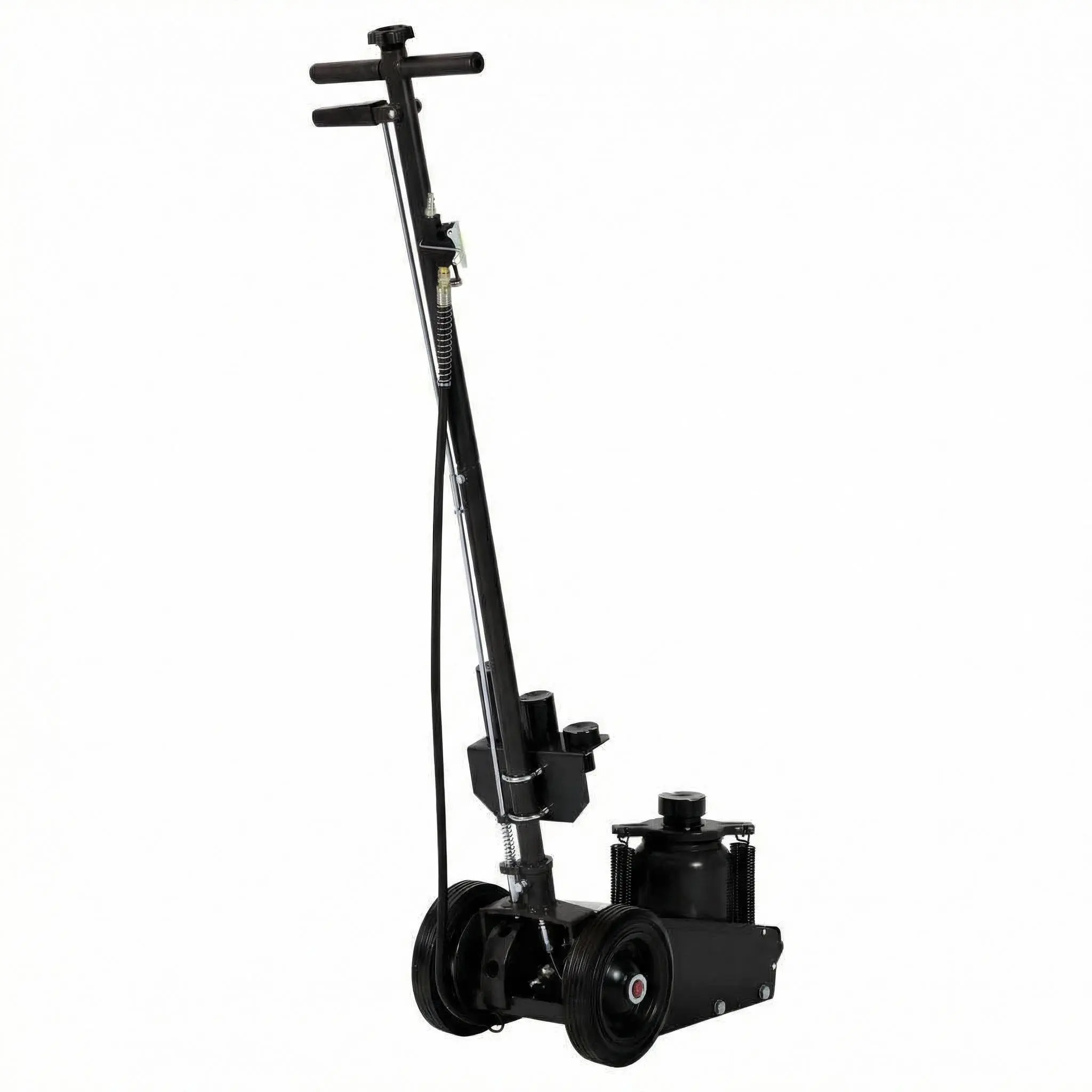 GARVEE 35 Ton Air Hydraulic Floor Jack, 77,000 LBS Capacity for Heavy Duty Trucks & Tractors, Low Profile 10 Inch, with 4 Adapters, Dual Power (Air/Manual Hydraulic), 46" Adjustable Handle