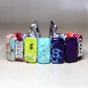 Emperor Stone Apple Watch Band Natural Stone Strap Bracelet for 38mm-45mm Models Comfortable Fit Not Included