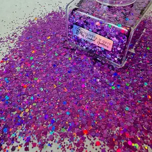 Neon Nights Glitter Collection 2oz per Stacker 6 Vibrant Colors for Crafts PET Glitter Chunky Mix Ideal for Snowglobe Tumblers Resin Projects