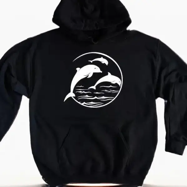 Dolphin Hoodie, Dolphin Lover Hoodie, Dolphin Sweatshirt, Gift for Dolphin Lovers, Sea Mammal, Animal Lovers Hoodie