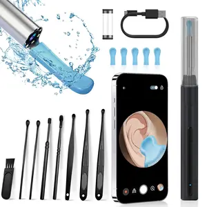 1pc Intelligent visual ear scoop,Ear Wax Removal,Ear Cleaner with Camera, Ear Cleaning Kit,HD Ear Scope, 6 LED Lights and 5 Ear Picks, Earwax Removal with Otoscope to Earify Earwax for iOS and Android, Earwax Removal Tool