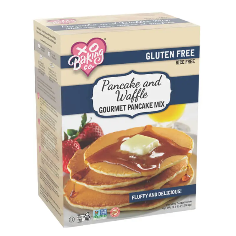 XO Baking Co. Gluten-Free Rice-Free Soy-Free Dairy-Free Non-GMO Pancake & Waffle Mix 3.5 LB for Fluffy Results