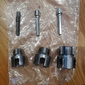 3-Piece Heavy-Duty Alloy Pipe Threading Tool Set - 1/2", 3/4", 1" Internal/External Threads, Electric Drill Compatible PVC/Plastic Pipe Threading Tool, Suitable for DIY and Professional Plumbing Installations (Compatible with PVC, PPR, MPP Pipes)Greenish