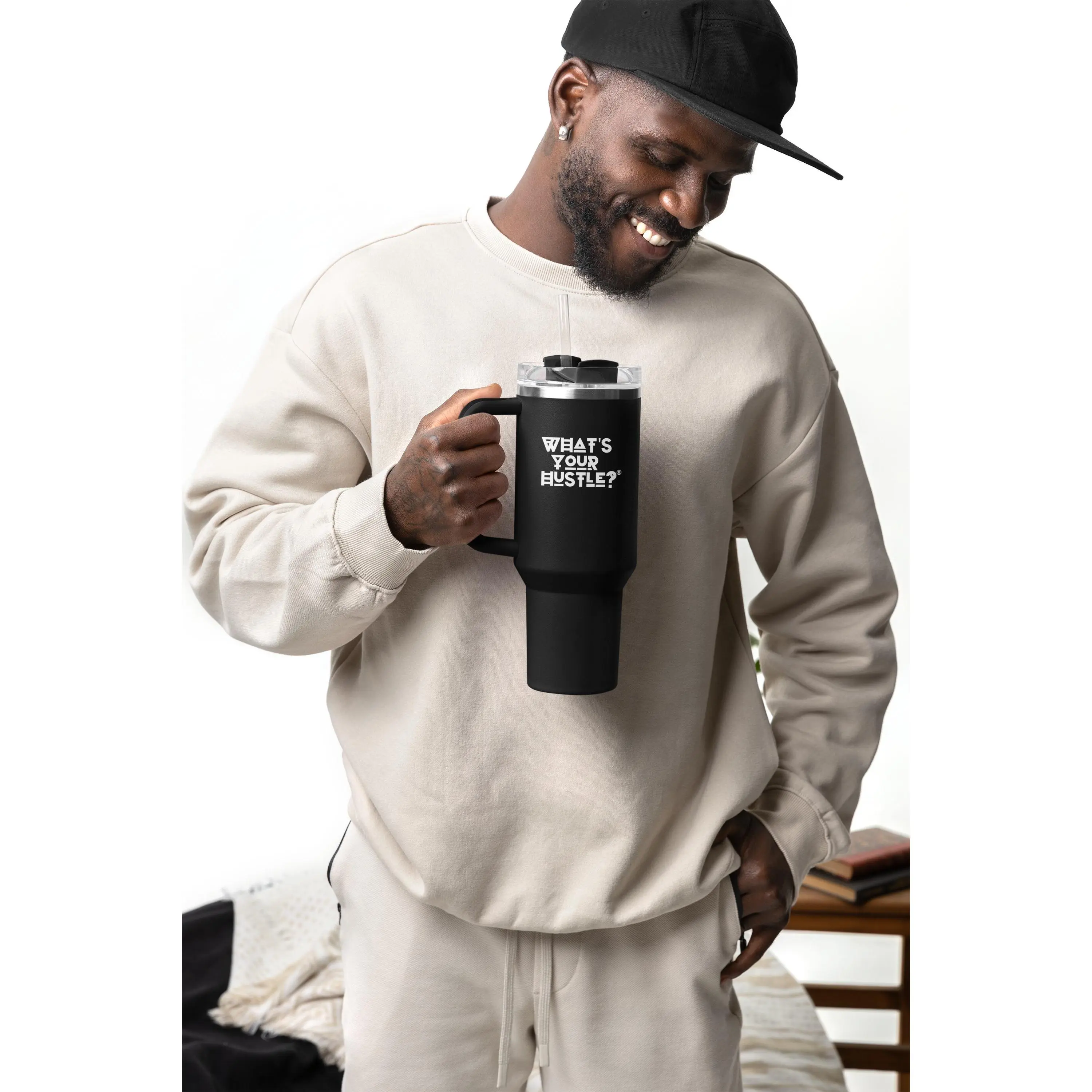 The HUSTLEY™ Quencher Tumbler (40oz) | Insulated & Great For Travel | Removable Straw & Lid Included | 4 Colors
