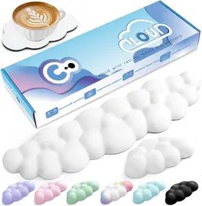 Cloud Wrist Rest for Computer Keyboard Arm Wrist Rest with Non-Slip Base Extended Rest  Memory  for Keyboard and  Typing , Office, Gaming, Computer