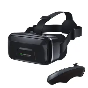 VRSHINECON 4K Smart Wearable VR Headset with Controllers - Adjustable IPD & Focus, IMAX 3D Theater Experience - Smartphone-Compatible (iPhone, Android) - Ideal Couple Gift for Movies, Games