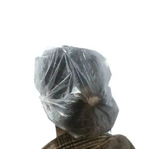 Disposable PE Shower Cap Transparent Thickened Hotel Shower Haircut Dustproof Cap