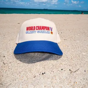 World Champion Glizzy Guzzeler Embroidered Baseball Cap Custom Thread Color Vintage Soft Cotton Adjustable Hat Trendy Streetwear Gift for Men & Women