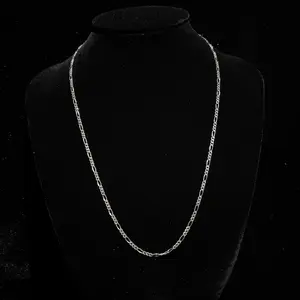 925 Sterling Silver Figaro Chain 21.5 Inch 3mm | Classic Link Necklace