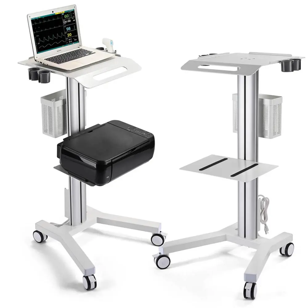 Yescom Rolling Laptop Cart Mobile Workstation Capacity 220lbs.