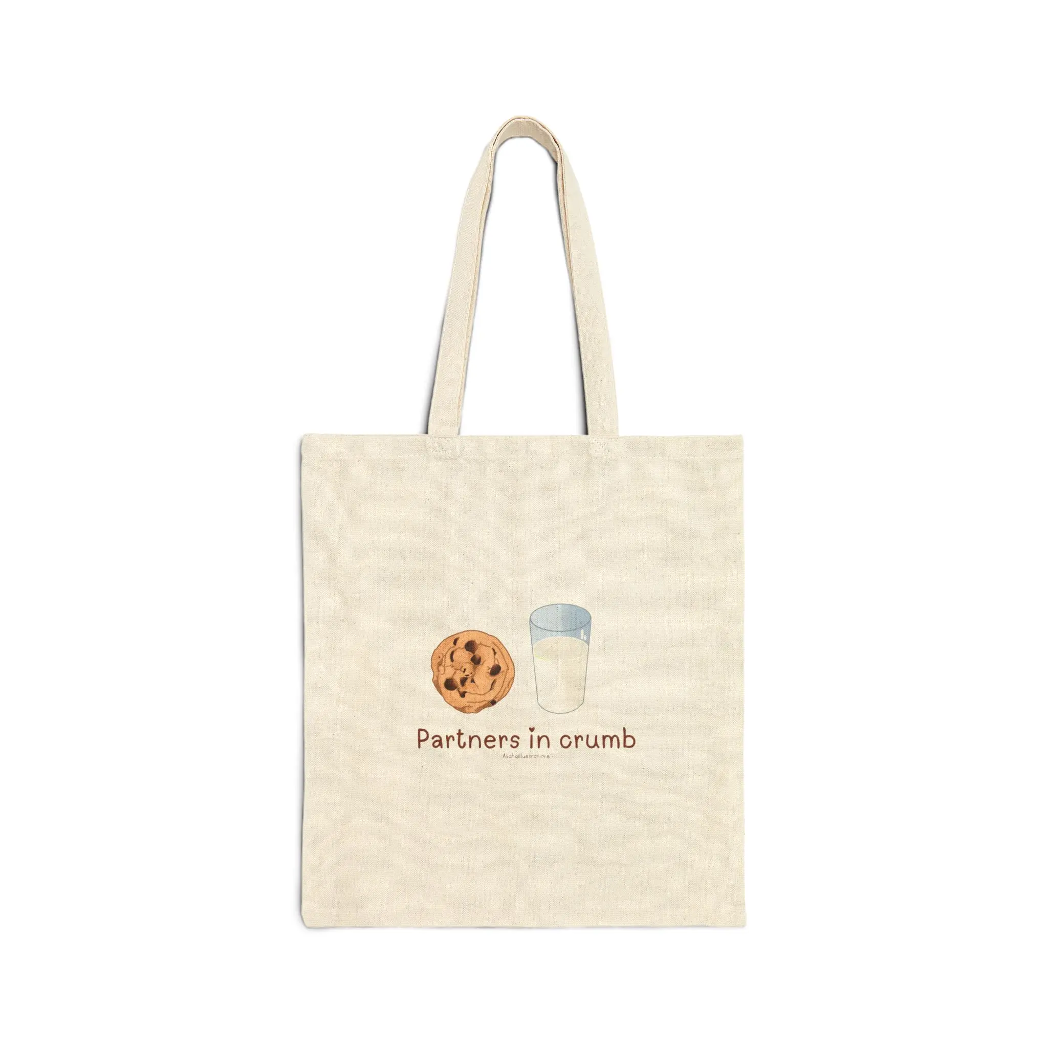 Cute Cookie and Milk Tote Bag for Treat Lovers, Reusable Shopper, Gift for Cookie Lovers, Funny Grocery Bag, Eco-Friendly Bag