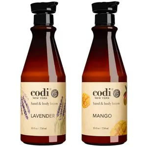 Codi Lavender & Mango Daily Hydrating Hand & Body Moisturizer Lotion (750ml) - Gentle, Non-Greasy, Nourishing, Smooth Formula for All Body Care Needs