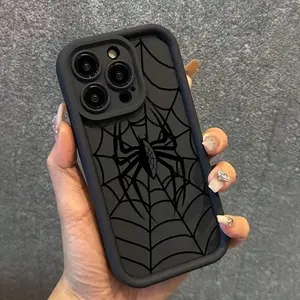 Spider Pattern Phone Case, Decorative Phone Protector Cover, Phone Accessories Compatible with iPhone X XR 11 12 13 14 15 16 17 Pro Max