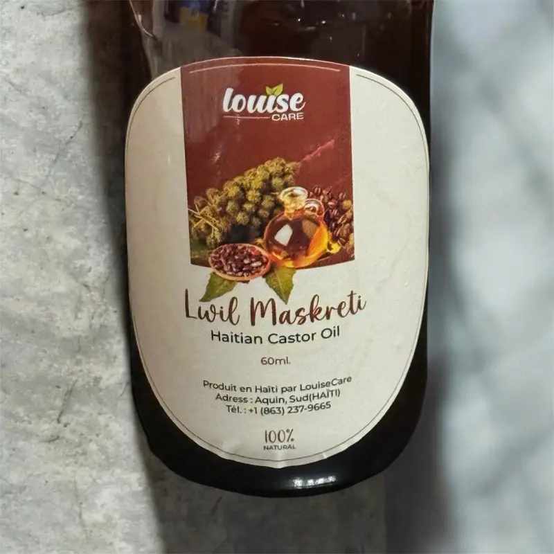 Lwil Maskreti Haitian Castor Oil, 100% Pure & Natural Formula for Nourishing Body and Intimate Feminine Care, 60ml, Body Care, Nourishing Oil, Treatment Oil, Body Care Oil