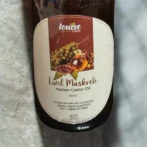 LouiseCare Lwil Maskreti 100% Natural Haitian Castor Oil 60Ml Pure