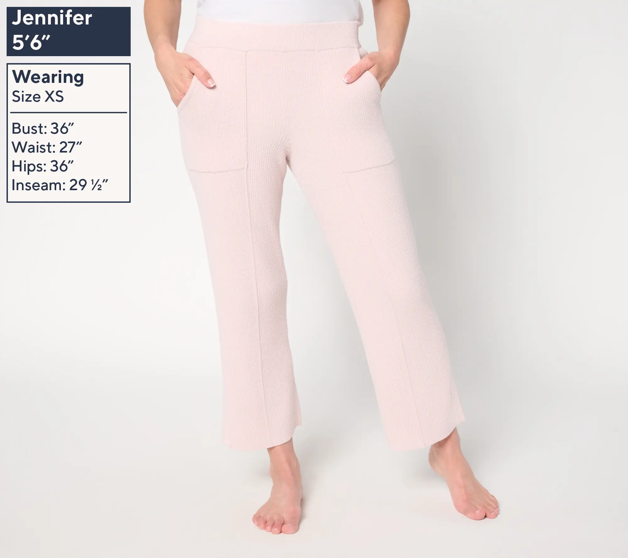 Barefoot Dreams Tall CozyChic Ultra Lite Ribbed Pintuck Crop Pant