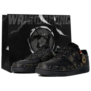 Nike Court Vision NN Custom Sneakers with Chinese Style Leather Carving and Accessories, Unisex Low-Top Slip-Resistant Shoes Trending Shoes, House White Official Shoes to Get / Maison Mihara