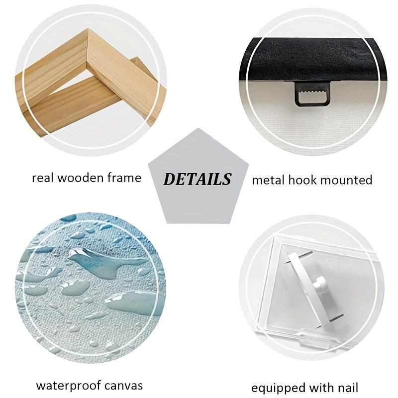 Elephant Canvas Wall Art Inspirational Quote Rustic Framed Home Office Decor