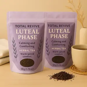 Total Revive Luteal Phase Tea - Organic Rooibos Blend for PMS Symptom Relief & Calm - 15 Servings - Women's Wellness Formula