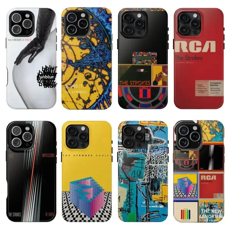 The Strokes Indie Rock Band Merch Durable Rubber Cellphone Shell, Shockproof Silicone Accessory - Retro Aesthetic Cover, Trendy Gift for Music Fans - Fits iPhone 11-17 Pro Max/Plus & Samsung Galaxy S23-25 Devices, Accessories, Smartphone