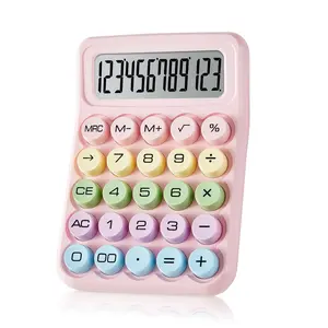 Electronic Calculator 12 Digits Large Lcd Display Small Desktop Calculators Pink Basic With Big Buttons Easy To Press Mechanical 4 Function Office Supplies For Home And School (pink)