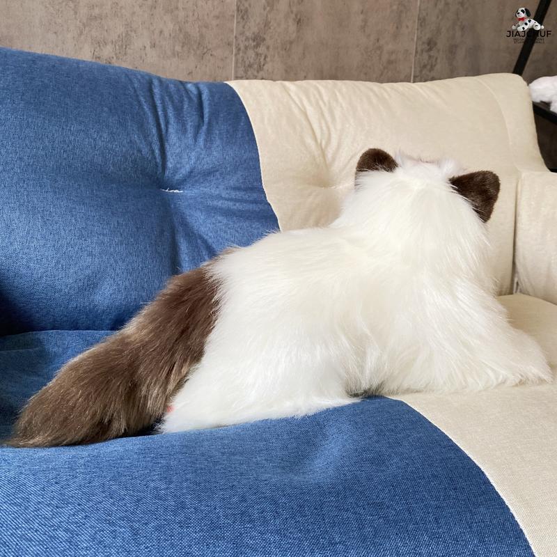 Plush Cat Doll Companion Toy, Soft Stuffed Animal Figure, Cute Kitten Plushie for Kids Girls, Perfect Gift for Children