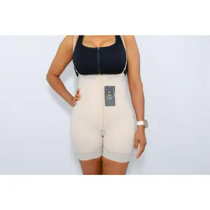 Figurazo Colombian High-Waisted Women's Shaper Shorts Sitting Just Below The Bust, Featuring Thin, Comfortable Straps, Double Abdominal Reinforcement, And An Invisible Rear Lift