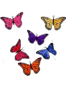 Butterflies for Bouquets Crafts Decor - Assorted Colors for Stylish Decor
