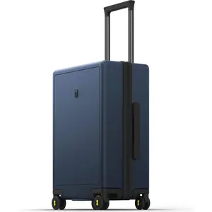 LEVEL8 Carry on Luggage Airline Approved, Carry on Suitcases with Wheels, Lightweight Hardside Luminous Textured Luggage for Travel, Tsa Approved, 20-Inch Carry-On, Navy