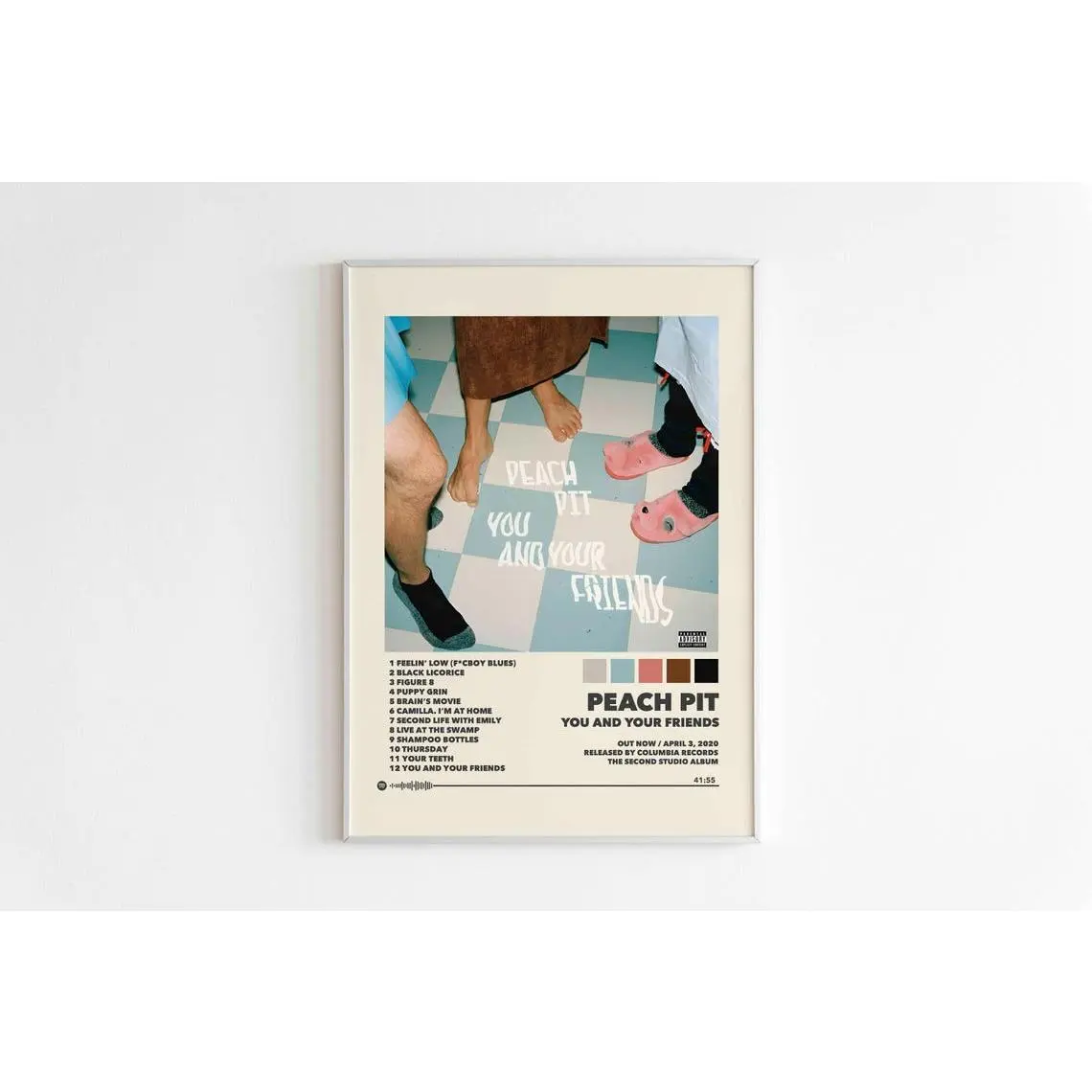 Peach Pit Posters, You and Your Friends Poster, Peach Pit, Album Cover Poster