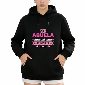 Comfortable Casual Hoodie for Grandmas – Spanish Quote 'Ser Abuela Hace Mi Vida Completa'
