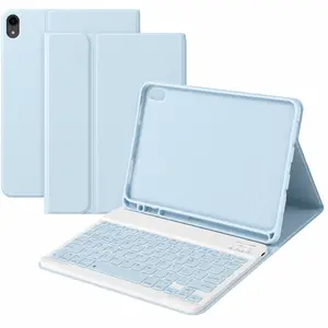 iPad 11th Gen (A16) / 10th Gen Case with Keyboard - Backlit Wireless Detachable Folio Keyboard Cover with Pencil Holder for iPad 11-inch (A16 2025) & 10.9-inch (2022) Adjustable,pink