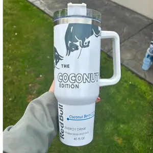 RB Energy Drink Inspired 40 oz Tumbler, Viral Energy Drink Tumbler,  Stainless Drinkware With Lid, Without STRAW,  Stylish Water Bottles